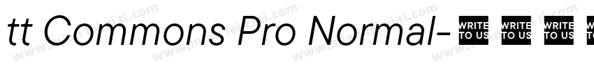 tt Commons Pro Normal字体转换